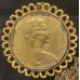 AUSTRALIA 1977 . FIFTY 50 CENTS MEDAL . JUBILEE . GOLD PLATED . with CHAIN
